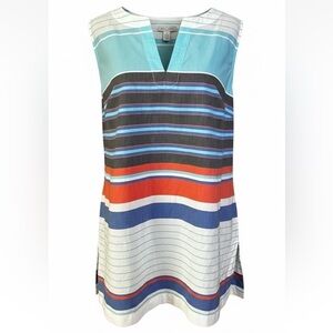 NWT Tommy Bahama Seaside Stripe Tunic Top Medium M Lightweight Blouse Top